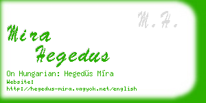 mira hegedus business card